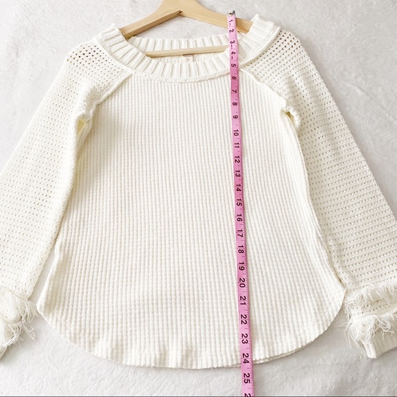 Alter’d State Thermal & Knit Fringe Sleeve Top - Picture 7 of 11